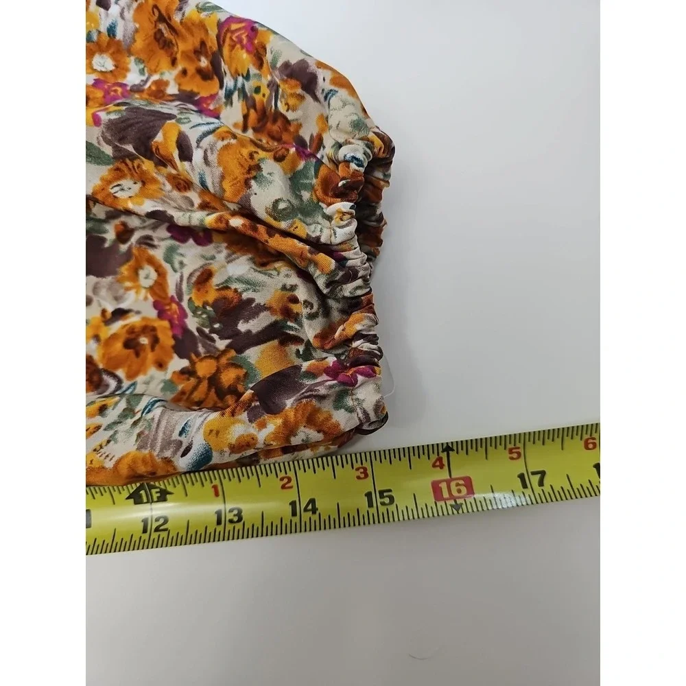 Lady Floral Blouse Long Sleeve Loose Boho Cottagecore Hippie Gypsy Swing Size XL - Picture 13 of 13